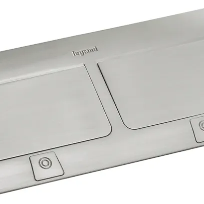 Boîte de table Legrand POP-UP, pour 2×4 modules Mosaic, 275×120mm, acier fin 
