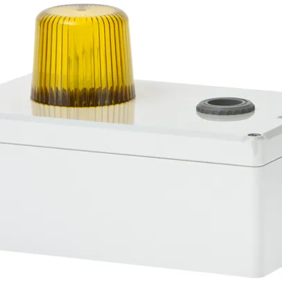 Lampada flash Hugentobler tipo 100 con sirena 24VDC giallo 