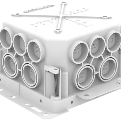 Boîte de dérivation ENC Spotbox Conexa 75H Set 115×115×75mm blanc 