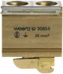 Morsetto di terra componibile Woertz 10…35mm² raccordo a vite 2×1 guida G 