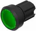 Pulsante INS EAO45, I, verde, illum., anello nero, a filo 