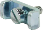 Kontaktplatte mit Spitzschraube Stahl galvanisch verzinkt 