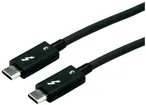 USB-Kabel ROLINE USB-C/USB-C (Thunderbolt 3/USB 3.1) 40Gbit/s 100W schwarz 0.5m 