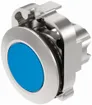 Interrupteur INC EAO45, R, bleu, anneau gris sable, plat 