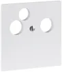 Plaque frontale R&M MiniDat 3×coaxial 60×60mm blanc 