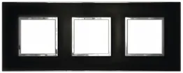 UP-Kopfzeile Legrand Arteor 1×3, horizontal, mirror black 