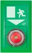 Poussoir arrêt urgence ENC BSW vert, LED rouge, avec pictogramme 