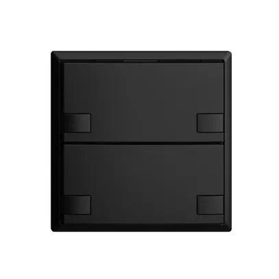 UP-Universaltaster 2×2T Schraubklemme EDIZIOdue schwarz, ohne LED 