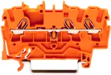 Morsetto di passaggio WAGO Top Job-S 2.5mm² 3L arancione serie 2002 
