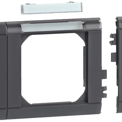 Cadre tehalit CH modulaire sans hologène, 80mm avec porte étiquette,noir 