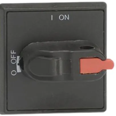Maniglia per OT16-125F nero IP54 fermo porta chiudibile 
