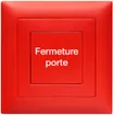 Pulsante INC BSW 7564.UP-TEXT-F, 1C 10A/250VAC, Edue, rosso "Fermeture porte" 