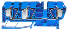 Durchgangs-Reihenklemme Woertz 0.5…6mm² 50A 600V Federzuganschluss 3×1 TH35 blau 