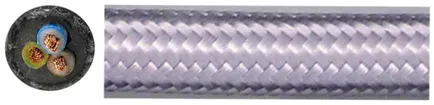 Textilkabel Roesch rund 3×0.75mm² PNE silber 