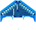 Borne de distribution de potentiel Weidmüller PPV 8L PUSH IN TS35×15 bleu 