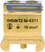 Schutzleiter-Reihenklemme Woertz 4…10mm² Schraubanschluss 2×1 Sonderprofil 