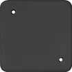 Plaque de recouvrement I 2trous de fixation noir 