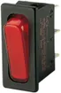 EB-Leuchtwippenschalter Novitronic, 20A/250V 0/1L, Taste rot, schwarz 