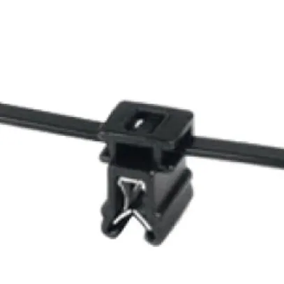 Clip d'arrêt avec collier EdgeClip T50ROSEC4A, haut parallèle 1…3mm PA66W 