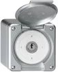 AP-Schlüsselschalter robusto IP55 mit Klappdeckel S0/3P aluminium 