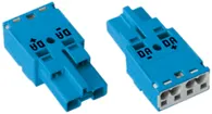 Fiche WAGO 2L 0.5…4mm² bleu codification I 25A 250V s.boîtier décharge traction 