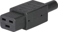 Apparatesteckdose schwarz Typ IEC320-C19, 16A 