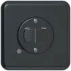 Interruttore pulsante INC CLASSIC 1/1L con relè nero 