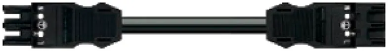 Câble de connexion WAGO 3×1.5mm² prise/fiche 3m noir 