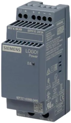 Alimentazione Siemens LOGO!POWER, IN:100…240VAC, OUT:12VDC/1.9A, 2UM 
