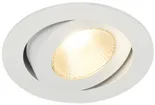 Downlight LED INC SLV CONTONE, 16W 890lm 3000K orientable rond blanc 