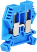 Borne de passage joignable Woertz 4…10mm² 57A 1000V vis 2×1 rail DIN 35mm bleu 