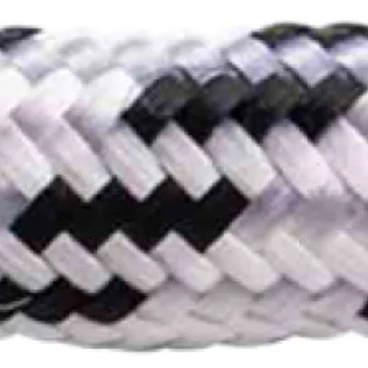 Cavo tessile Roesch, 2×0.75mm², PN rotondo, nero-bianco 