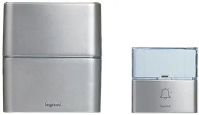Funk-Gong Legrand Premium MP3 200m, 3V, mit Klingeltaster, aluminium 