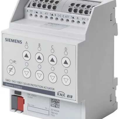 Attuatore di protezione solare KNX AMD Siemens N 543D31, 4×230VAC 6A 