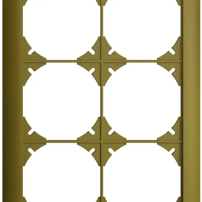 Cadre de recouvrement EDIZIOdue 2×3 olive 