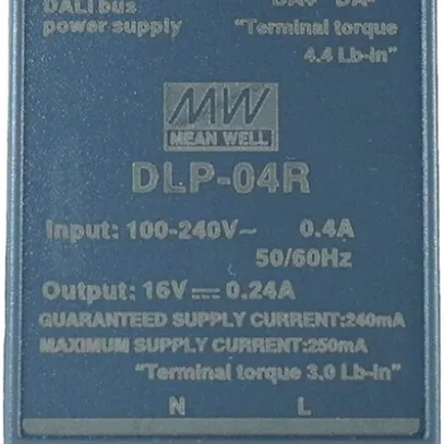Alimentation DALI AMD MEAN WELL DLP-04R, IN: 90…264VAC, OUT: 18.7VDC/0.24A, 2UM 