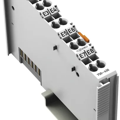 Module d'entrée numérique AMD WAGO 8-canal, 24VDC, 3ms, gris clair 