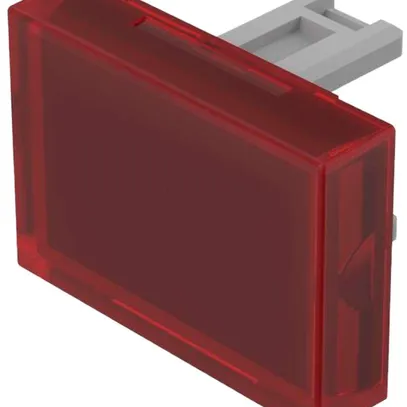 Capot à poussoir EAO31 15×21mm transparent, rouge 