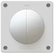 Interrupteur à poussoir ENC Max Hauri EXO schéma 3+3, IP55, blanc 