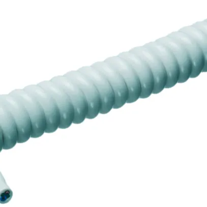 Cordone spirale Etiro 5×1.5mm² bianco PVC L=1m, estremità 80cm 
