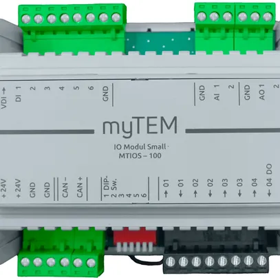 I/O-Modul AMD myTEM MTIOS-100 24VDC 2×A/DI 6×DI 2×AO 4×DO CAN 