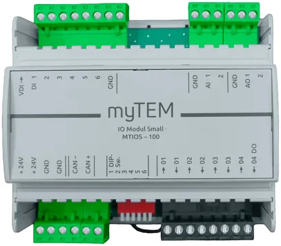 I/O-Modul AMD myTEM MTIOS-100 24VDC 2×A/DI 6×DI 2×AO 4×DO CAN 