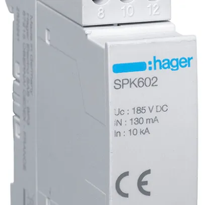 Scaricatore di sovratensione Hager SPD 130V 135V 10kA 17.7mm per DSL, ADSL, ISDN 