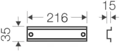 Profilschiene DIN-35 L 216 zu Apparategehäuse Gr.1, 2 und 3 
