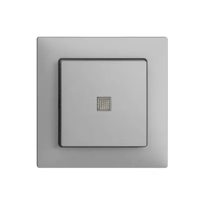 Frontset EDIZIOdue silver 60×60mm mit Frontlinse 
