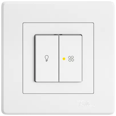 UP-Leuchtdruckschalter EDIZIO.liv SNAPFIX® für Licht&Venti 3/3/1L KS gelb ws 