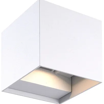 Applique LED Z-Licht cubo 10W 2×500lm 3000K IP65 bianco 