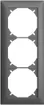 Telaio di copertura EDIZIOdue 1×3 grigio scuro 