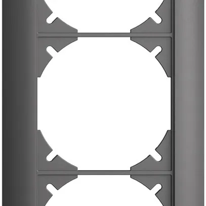 Cadre de recouvrement EDIZIOdue 1×3 gris foncé 