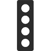 Abdeckplatte 4×1 4×43mm schwarz 